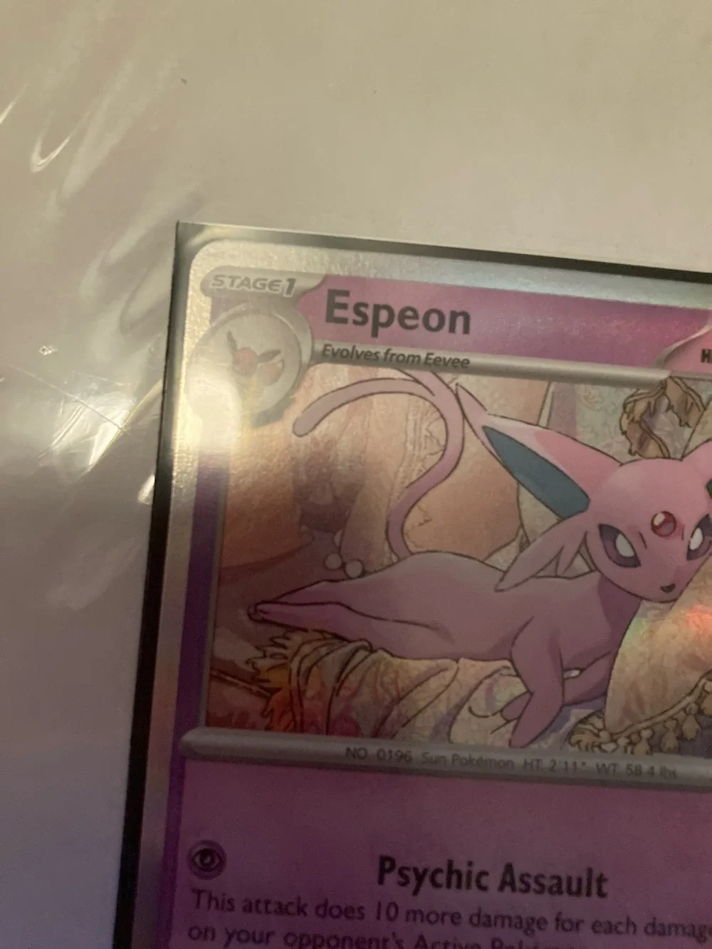 Pokemon Espeon Holo Pink Psychic Trading Card
